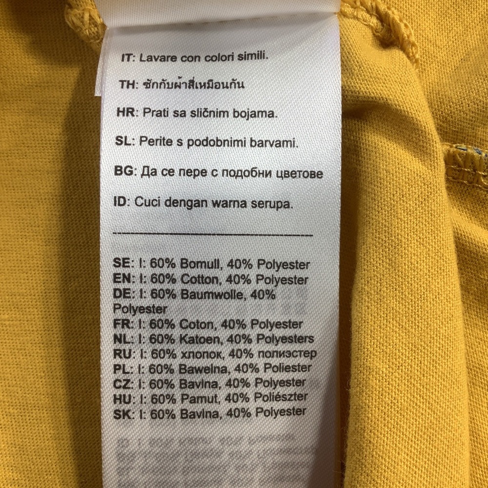 Fjallraven Mens Logo T-Shirt Ochre Yellow Organic Cotton Graphic Tee Size S NWT - Picture 7 of 14